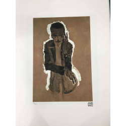 Egon Schiele Lithografie offsetuitgave 200 cm 50x70