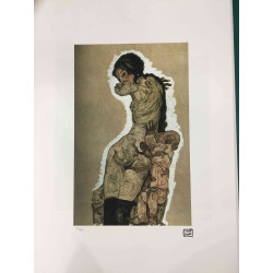 Egon Schiele Lithografie offsetuitgave 200 cm 50x70