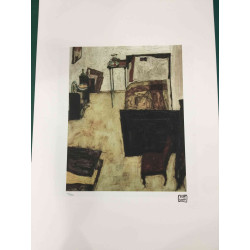 Egon Schiele Lithografie offsetuitgave 200 cm 50x70