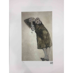 Egon Schiele Lithografie offsetuitgave 200 cm 50x70