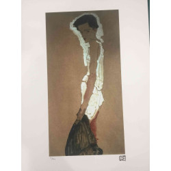 Egon Schiele Lithografie offsetuitgave 200 cm 50x70