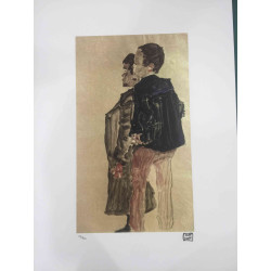 Egon Schiele Lithografie offsetuitgave 200 cm 50x70