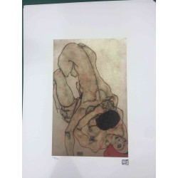 Egon Schiele Lithografie offsetuitgave 200 cm 50x70