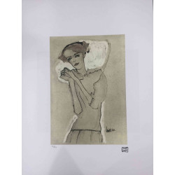 Egon Schiele Lithographie Off-Set-Edition 200 cm 50x70