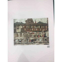 Egon Schiele Lithografie offsetuitgave 200 cm 50x70