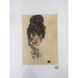 Egon Schiele Litografie ofsetová edice 200 cm 50x70