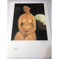 Amedeo Modigliani lithograph off set 50x70 cm Archives Paris