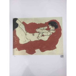 Egon Schiele Litografía edición off set 200 cm 50x70