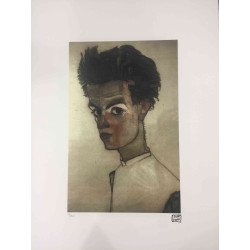 Egon Schiele Litografia off set editie 200 cm 50x70