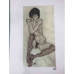 Egon Schiele Litografia off set editie 200 cm 50x70
