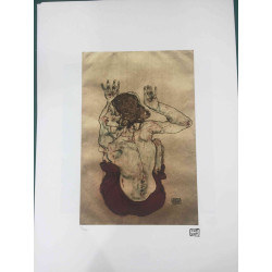 Egon Schiele Lithografie offsetuitgave 200 cm 50x70