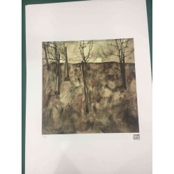 Egon Schiele Litografía edición off set 200 cm 50x70