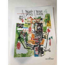 Basquiat Off set lithograph cm 50x70 certified