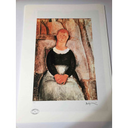 Litografia de Amedeo Modigliani off set 50x70 cm Arquivos Paris