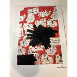 Basquiat Off set lithograph cm 50x70 certified