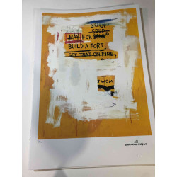 Basquiat Off set lithograph cm 50x70 certified