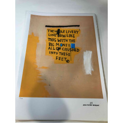 Basquiat Off set lithograph cm 50x70 certified