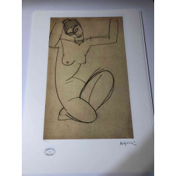 Amedeo Modigliani Lithographie Offset 50x70 cm Archives Paris