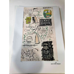 Basquiat Off set lithograph cm 50x70 certified