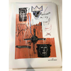Basquiat Off set lithograph cm 50x70 certified