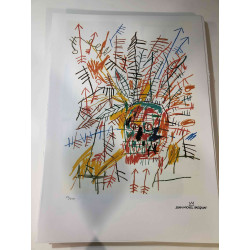 Basquiat Off set lithograph cm 50x70 certified