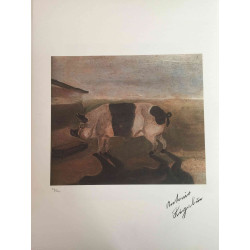 Antonio Ligabue litografia off set cm 50x70