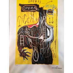 Basquiat Off set lithograph cm 50x70 certified