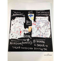Basquiat Lithografie off set 50x70 cm gecertificeerd