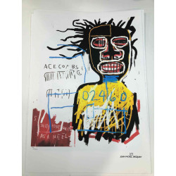 Basquiat Off set lithograph cm 50x70 certified