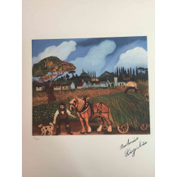 Antonio Ligabue litografia off set cm 50x70