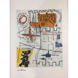 Basquiat Off set lithograph cm 50x70 certified Rupert edition