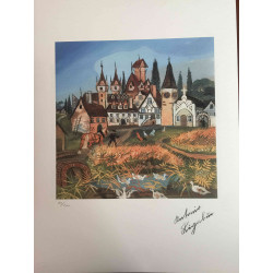 Antonio Ligabue litografia off set cm 50x70