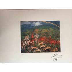 Antonio Ligabue litografia off set cm 50x70