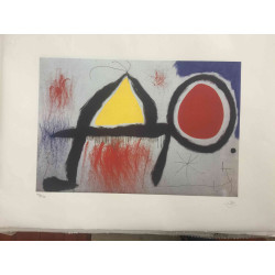 Joan Miro  Litografia off set cm 56x76  certificata