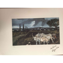 Antonio Ligabue litografia off set cm 50x70