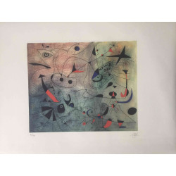 Joan Miro Lithografie off set 56x76 cm gecertificeerd