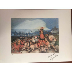 Antonio Ligabue litografia off set cm 50x70