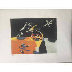 Joan Miro Lithografie off set 56x76 cm gecertificeerd