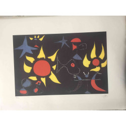Joan Miro Lithografie off set 56x76 cm gecertificeerd