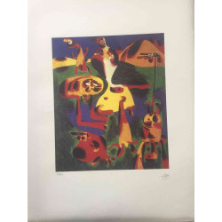 Joan Miro Lithografie off set 56x76 cm gecertificeerd