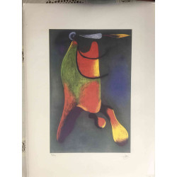 Joan Miro Lithografie off set 56x76 cm gecertificeerd