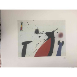 Joan Miro Lithographie hors set 56x76 cm certifiée