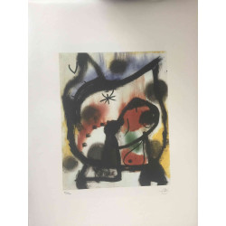 Joan Miro Litografia off set 56x76 cm certificat