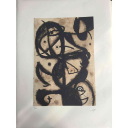 Litografická ofsetová souprava Joan Miro 56x76 cm certifikovaná