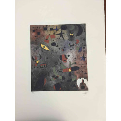 Litografická ofsetová souprava Joan Miro 56x76 cm certifikovaná