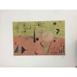 Joan Miro  Litografia off set cm 56x76  certificata