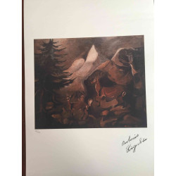 Antonio Ligabue litografia off set cm 50x70