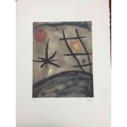 Litografická ofsetová souprava Joan Miro 56x76 cm certifikovaná