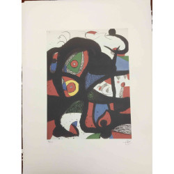 Joan Miro Litografia off set 56x76 cm certificat