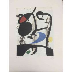 Litografická ofsetová souprava Joan Miro 56x76 cm certifikovaná